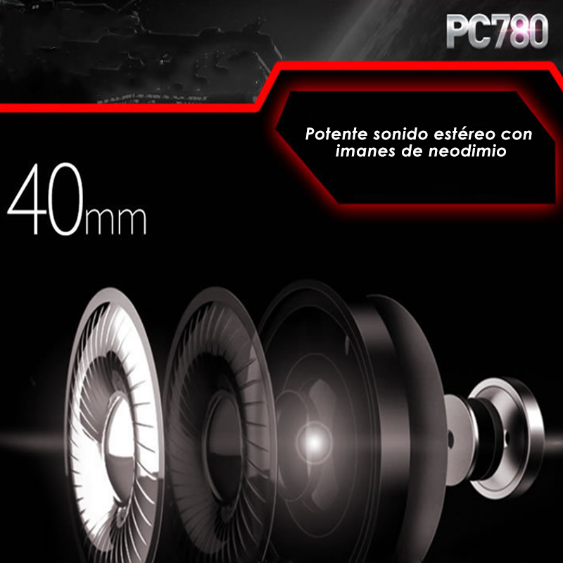 Auriculares Gamer Diadema Luminosa Con Micrófono Para PC | PC780