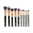 Juego De 10 Brochas Para Maquillaje Diseño Mango Tipo Mármol | Ref 2209