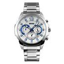 Reloj Clásico Multifunción Cronográfo En Acero Para Hombre | SKMEI 9108