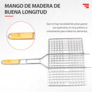 Clip Parrilla Multifuncional Con Mango En Madera Para Barbacoas