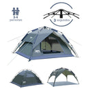 Carpa De Camping Semi Automática Resistente A Lluvia 3-4 Personas | Desert&Fox