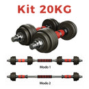 Kit De Mancuernas En Hierro Con Discos Intercambiables 20/30KG