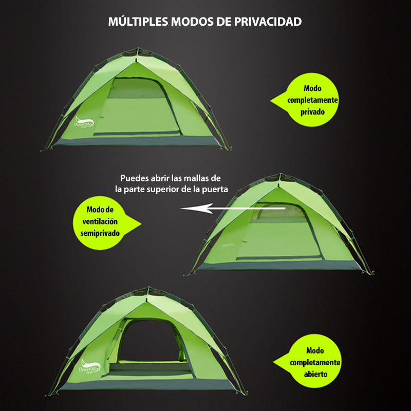 Carpa De Camping Semi Automática Resistente A Lluvia 3-4 Personas | Desert&Fox