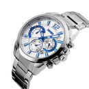 Reloj Clásico Multifunción Cronográfo En Acero Para Hombre | SKMEI 9108