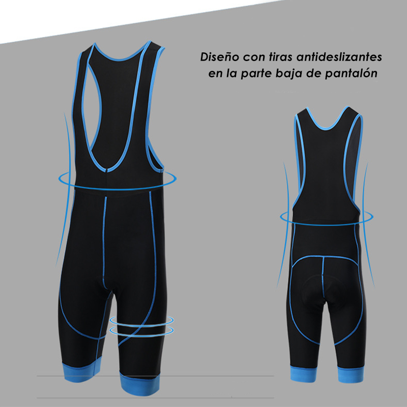 Pantalón De Ciclismo Diseño Corto Con Tirantes Y Material Transpirable