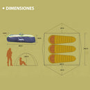 Carpa De Camping Semi Automática Resistente A Lluvia 3-4 Personas | Desert&Fox