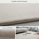 Alfombra Decorativa De Felpa Suave Para Sala Comedor O Habitación