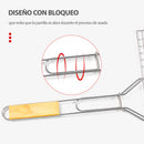 Clip Parrilla Multifuncional Con Mango En Madera Para Barbacoas