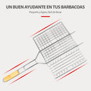 Clip Parrilla Multifuncional Con Mango En Madera Para Barbacoas
