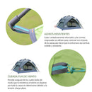 Carpa De Camping Semi Automática Resistente A Lluvia 3-4 Personas | Desert&Fox