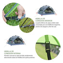 Carpa De Camping Semi Automática Resistente A Lluvia 3-4 Personas | Desert&Fox