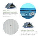 Carpa De Camping Semi Automática Resistente A Lluvia 3-4 Personas | Desert&Fox