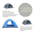 Carpa De Camping Semi Automática Resistente A Lluvia 3-4 Personas | Desert&Fox